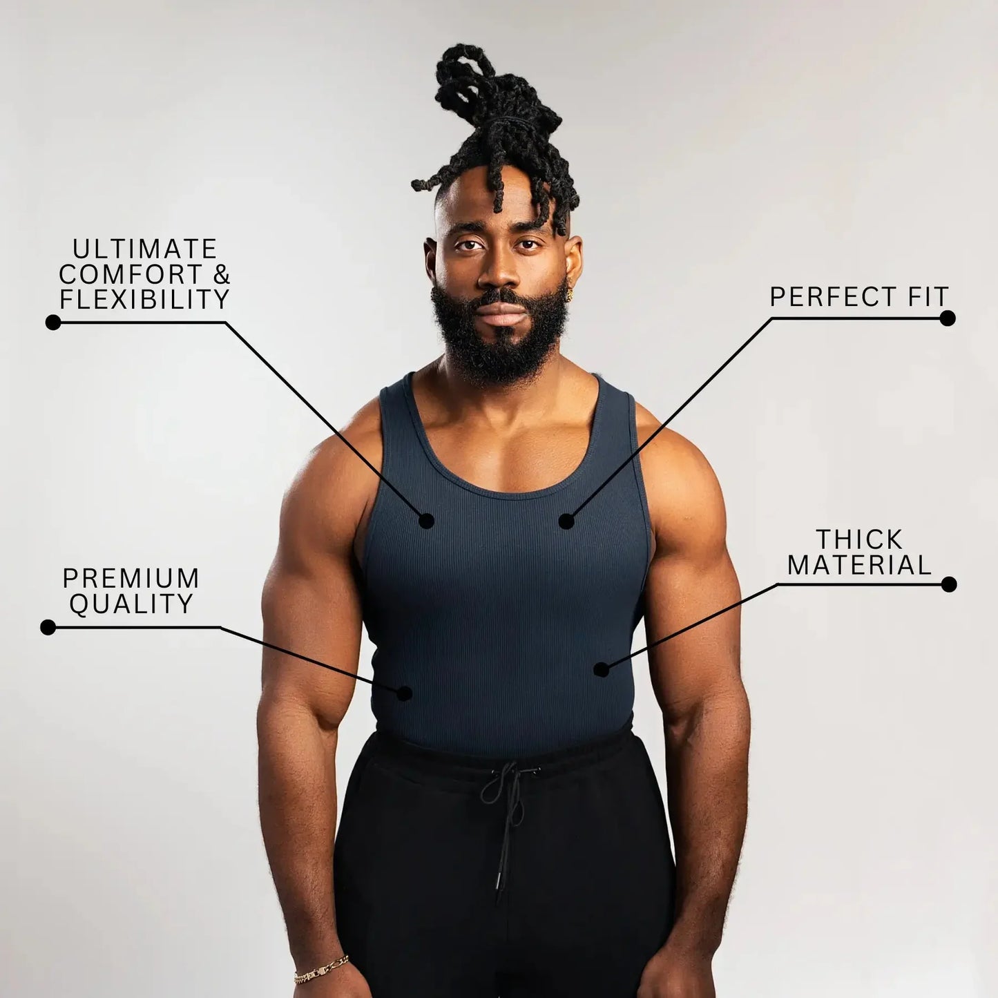 Premium Men’s Cotton Spandex Tank Top – Breathable, Fitted & Stylish