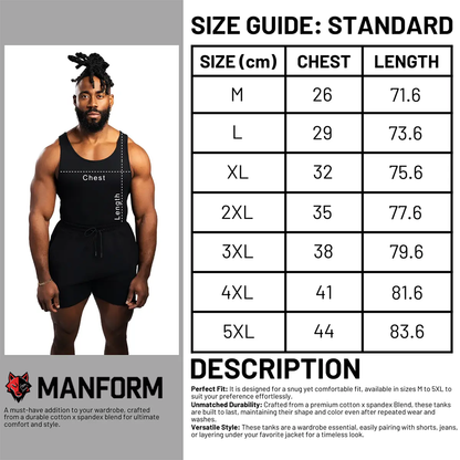 Premium Men’s Cotton Spandex Tank Top – Breathable, Fitted & Stylish